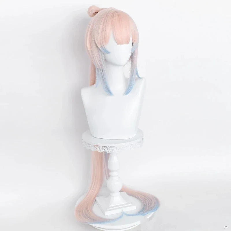 Game Genshin Impact Kokomi Cosplay Wig Light Salmon-Colored Anime Cosplay Wigs Heat Resistant Synthetic Hair