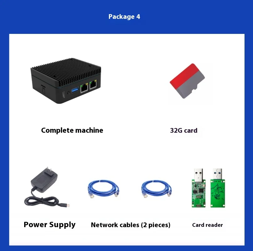 E25 SBC 4-Core ARM Dual 2.5G Ethernet Metalen koellichaambehuizing Core Board Upgrade-ontwerp