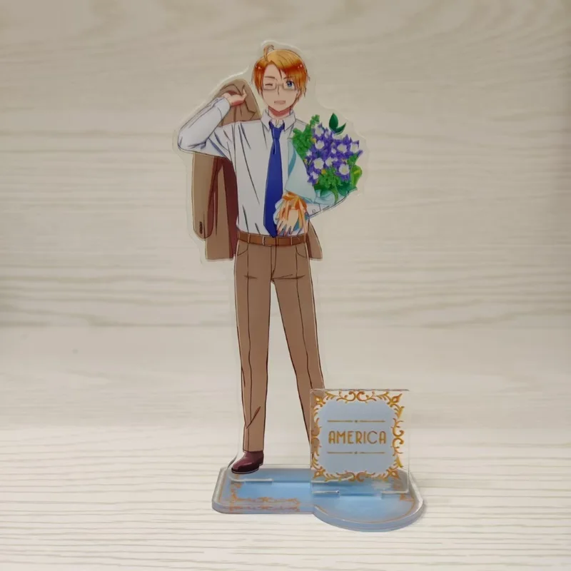 Hot Anime Hetalia: Axis Powers Figuren FRANKREICH RUSSLAND DEUTSCHLAND Acrylständer Modell Schreibtisch Dekor Requisite Valentinstag Stil Geschenke 15CM