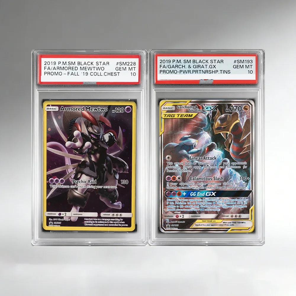 

DIY Anime PTCG Proxy Card BLACK STAR ARMORED MEWTWO GIRATINA English Game Trading Card 10Points Rating Card Label Card Gift