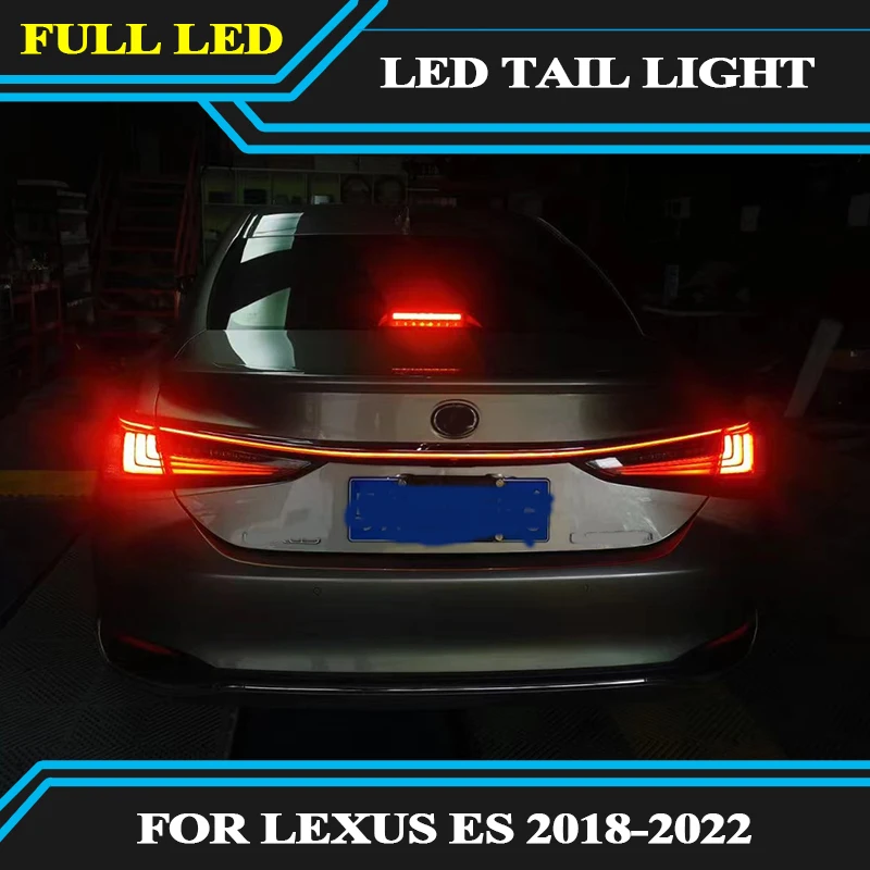 

Led Cross Taillights For lexus es 300h 350h 2018 up Rear through LED Tail Light Signal Reversing Parking Lights cross lamp