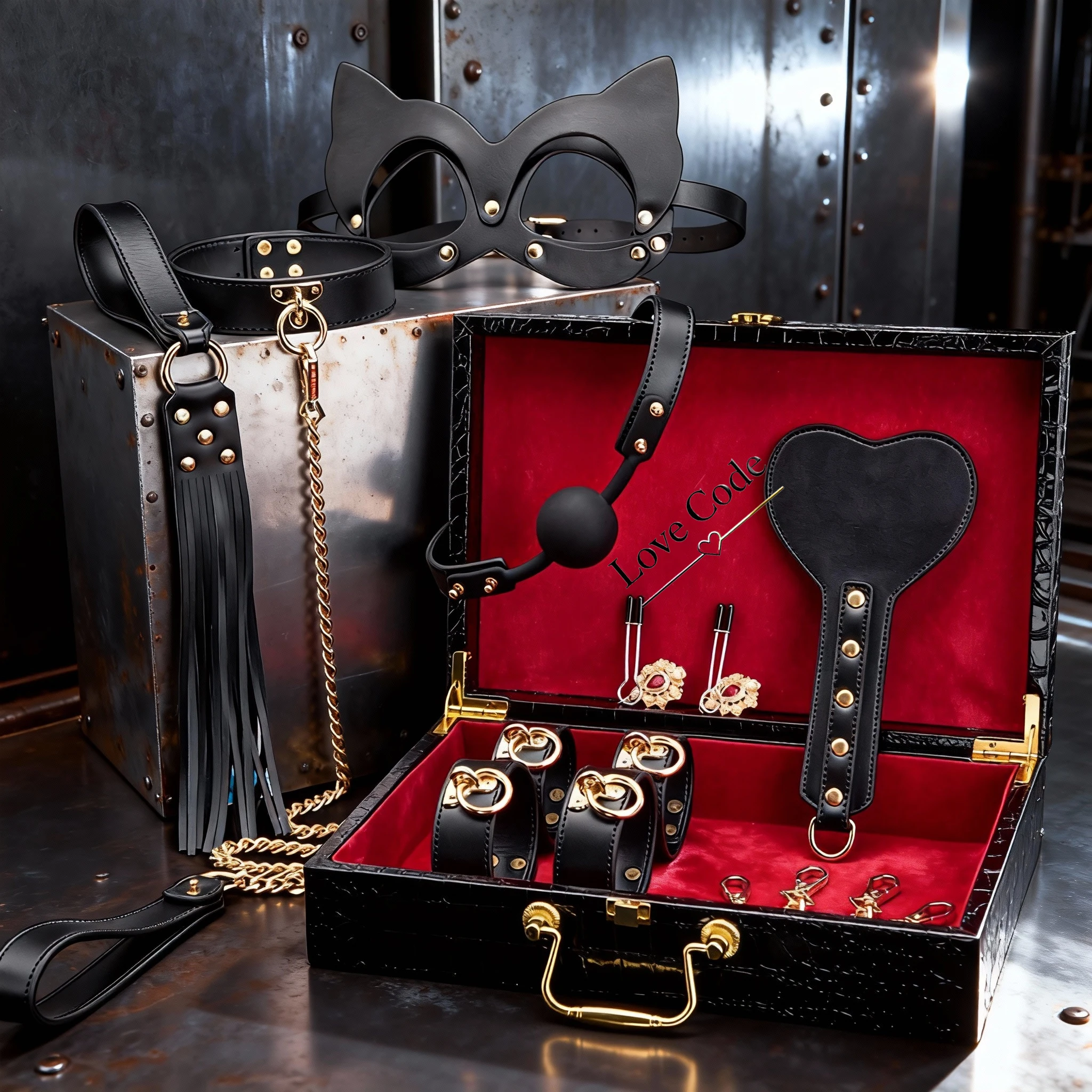 Genuine Leather BDSM Bondage Kits Sex Toys for Couples Handcuff Ankle Cuffs Collar Gag Hogtie Restraints SM Set Adult Love Games image 6