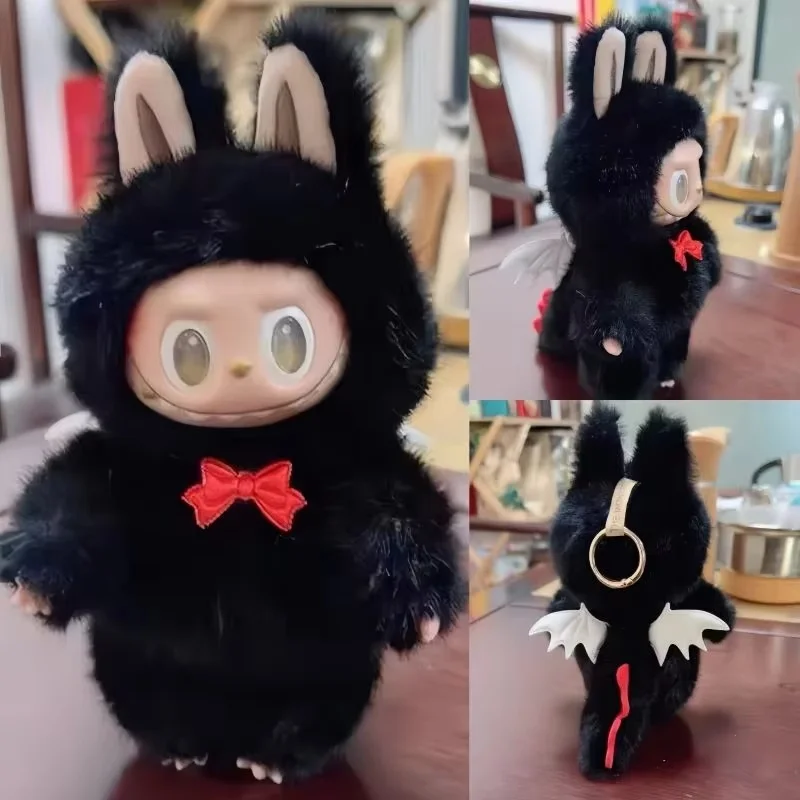 

Monster Labubu Series 2025 Zimomo Dark Angel, высокое качество 1:1, сменная копия куклы ручной работы, настольный орнамент, игрушка, подарок на день рождения