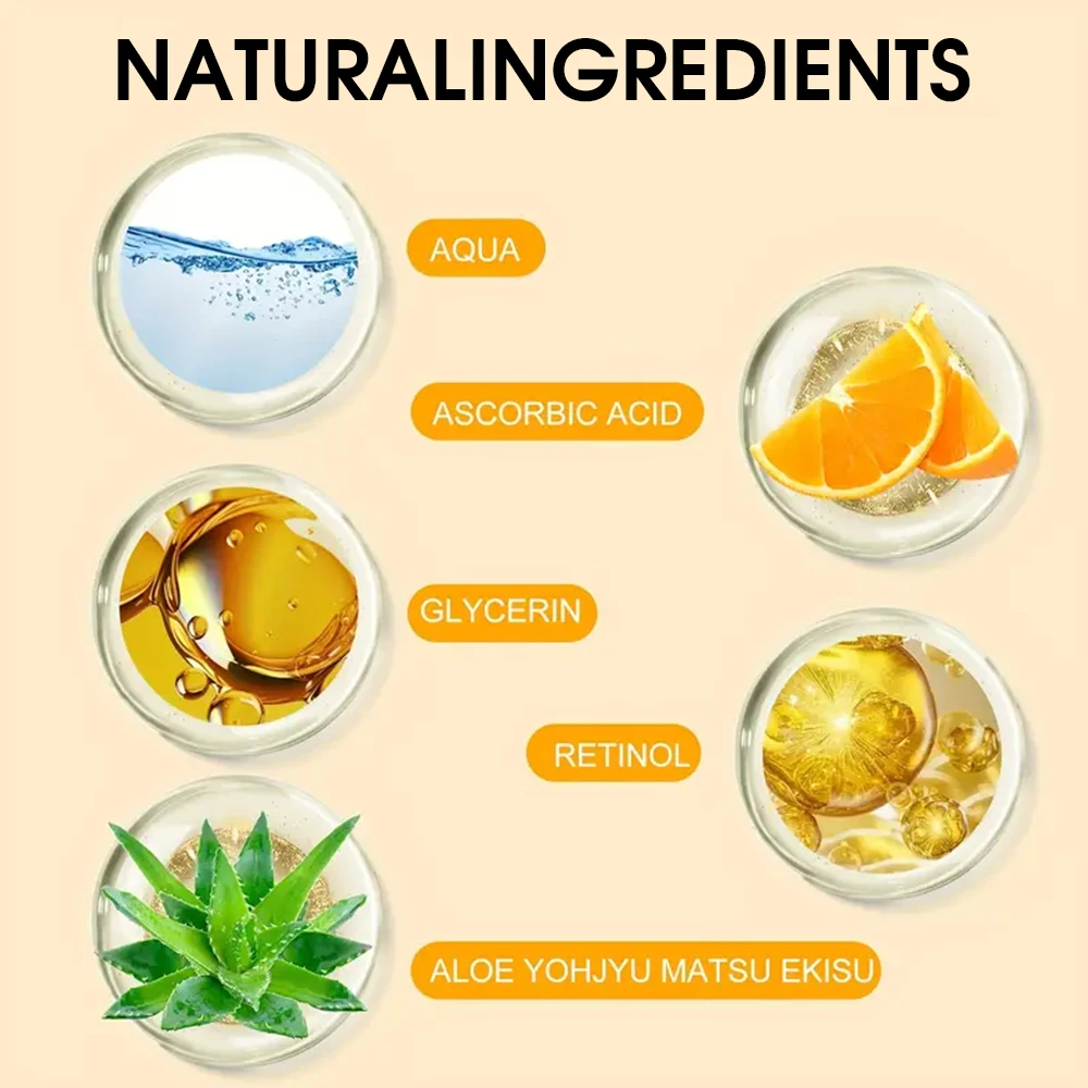 سيروم شد البشرة من SUYARUN Retinol Aloe Vitamin C - مرطب للوجه مضاد للشيخوخة، تفتيح، تقليل التجاعيد، شد البشرة.