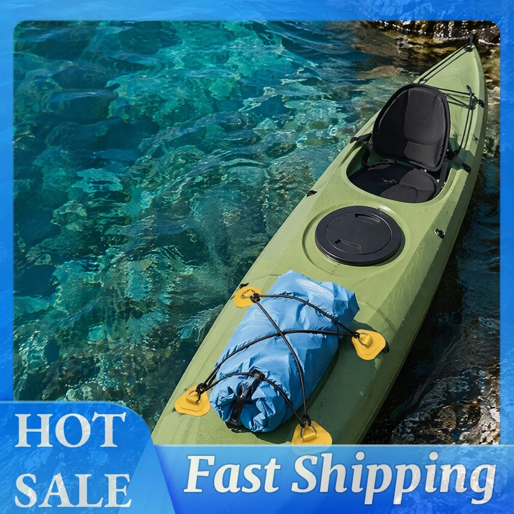 4 Pack Paddle Board D-Ring Patch Kit with 2.5m Cord Kayak Storage Elastic Rope Waterproof for Inflatable Boat Kayaks Deck