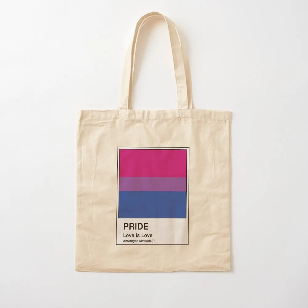 

Bisexual Pride Flag Paint Chip Card Tote Bag Gift bags custom tote bag eco bag folding Women's shopping Canvas Tote