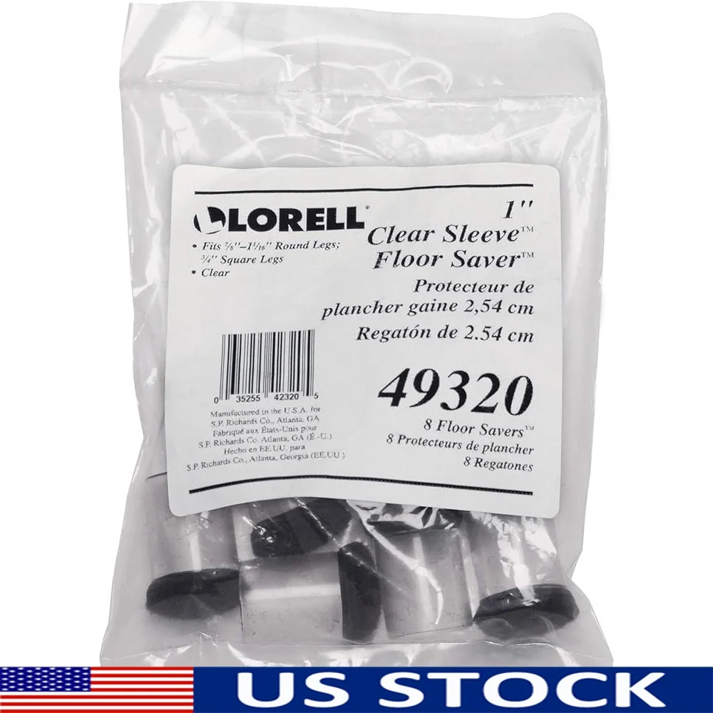 

Clear Sleeve Floor Protectors Round and Square Legs Fits 7/8 to 1 1/16 Inch Recycled Felt Pads Hardwood Surface Use