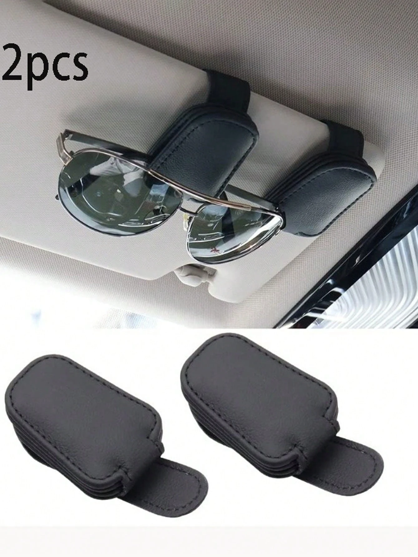 1 Stück universeller Auto-Sonnenblenden-Brillenclip, aus PVC, Auto-Brillenhalter, Innenzubehör, Brillenaufbewahrungsregal