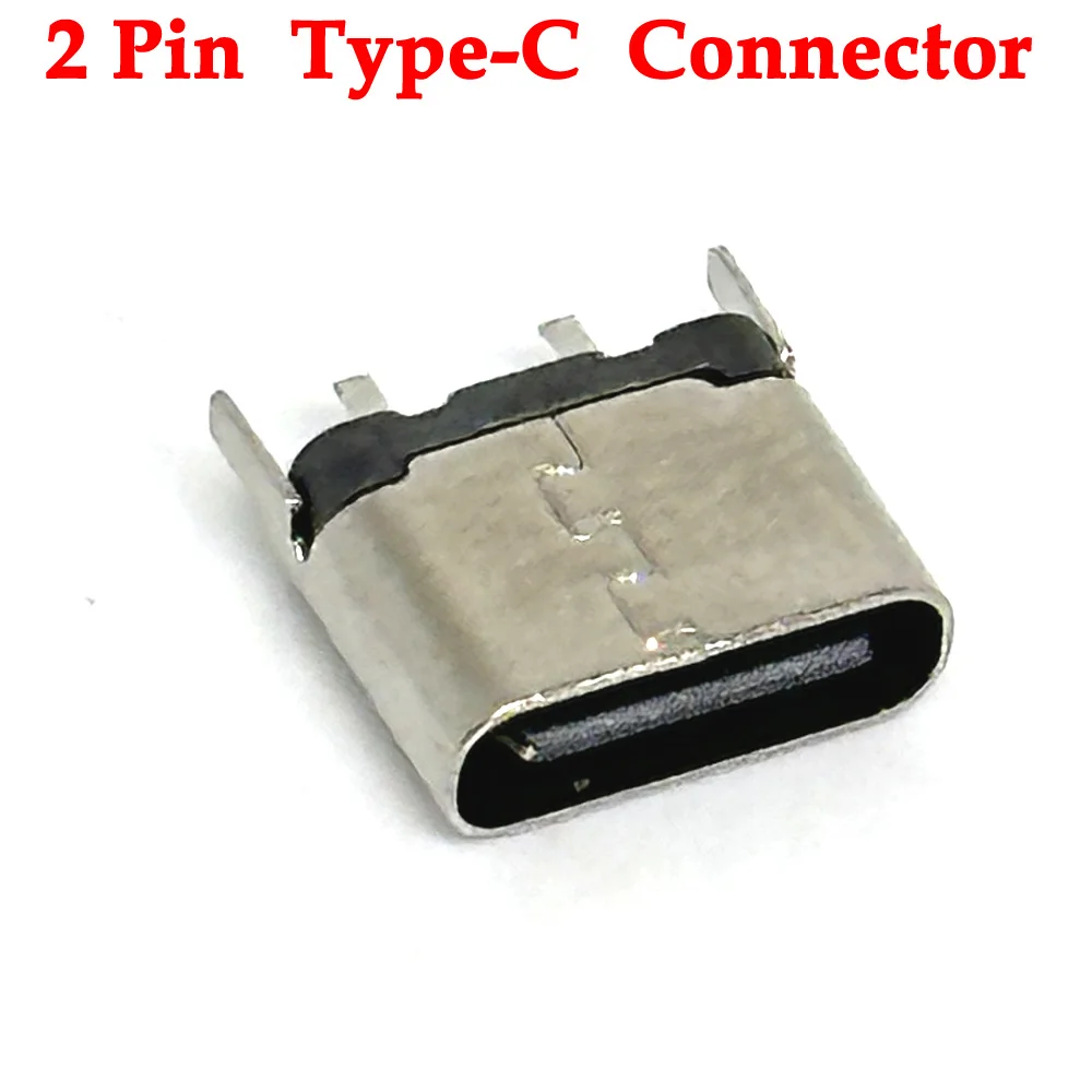 

1000 Type C USB 3.1 2 Pin Connector Type-C Socket SMD DIP Female Jack For PCB High Current Charging Port Transfer Data Connector