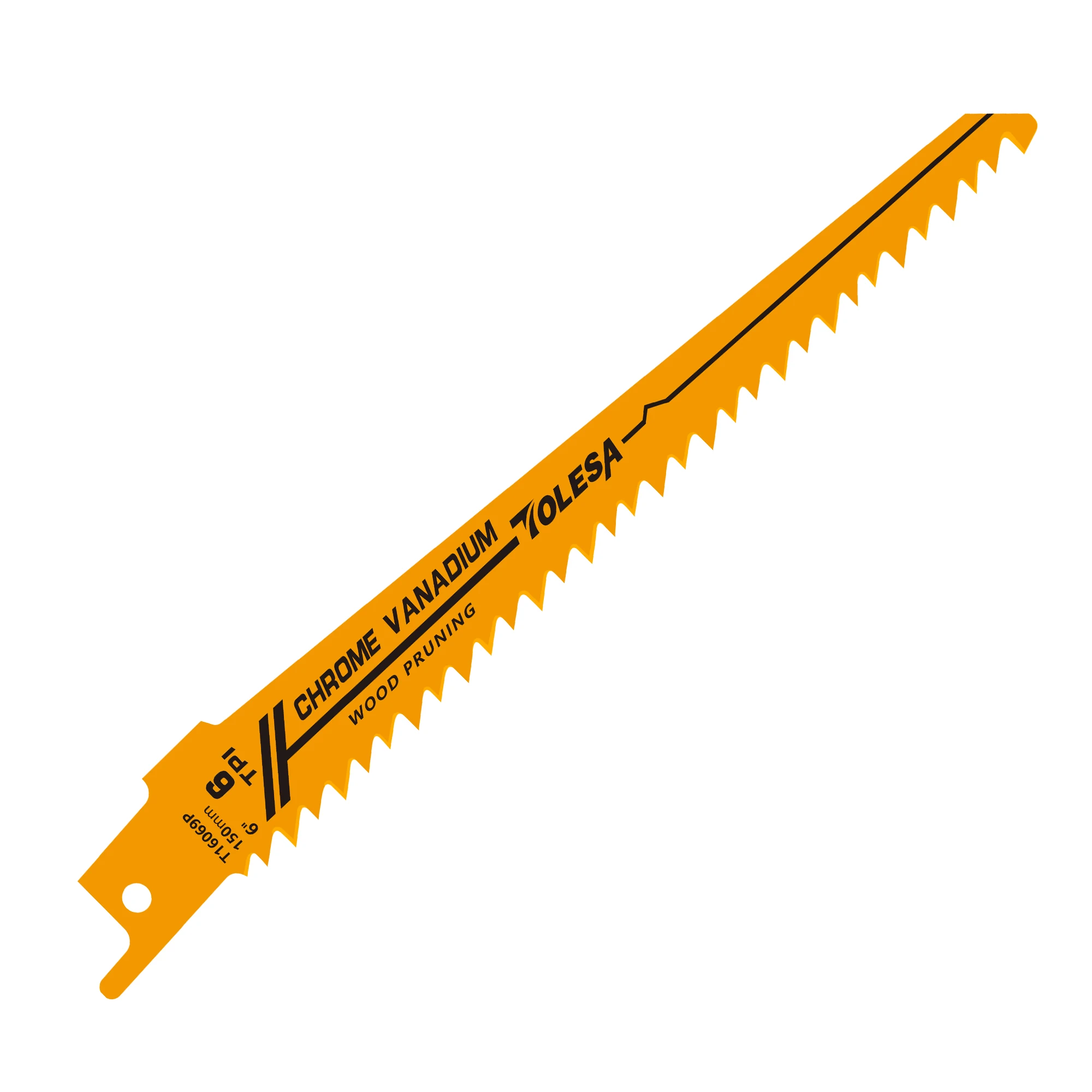 TOLESA 1PC Reciprocating Saw Blades, 6-Inch 6TPI for Pruning, Professional Sawzall Blades, for Tree Trimming, Branches and Limbs