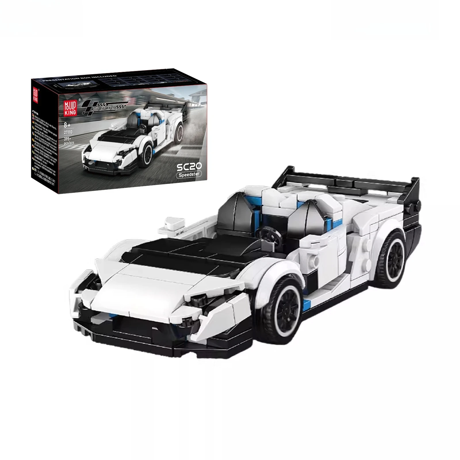 

Mould King 27110 SC20 Supercar Building Blocks Roadster Racing Car Model with Display Box Desktop Decor Collectible Toys Gifts