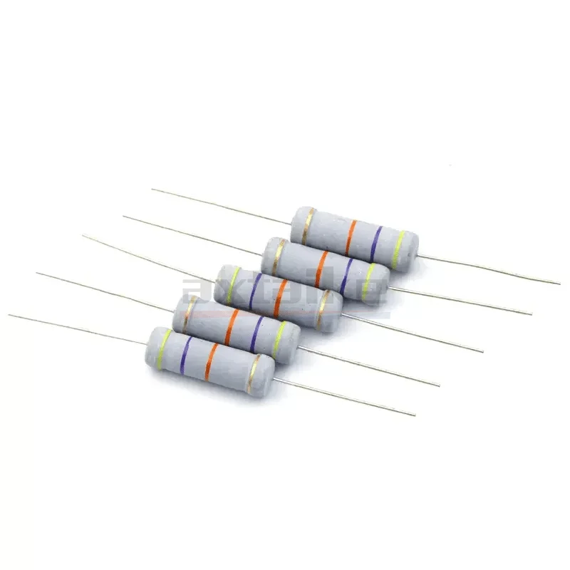 10PCS 5W 5% Carbon Film Resistor 1R - 1M 2.2R 10R 22R 47R 51R 100R 150R 470R 1K 2K2 4.7K 10K 15K 47K 100K 4.7 5.1 62 510 Ohm Ω