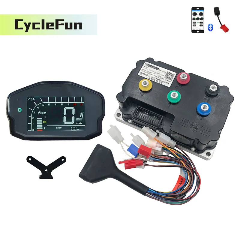 84V 330A FarDriver ND84530 BLDC Sine Wave Controller With DKD Display Speedometer For Electric Motorcycles Scooter Accessories