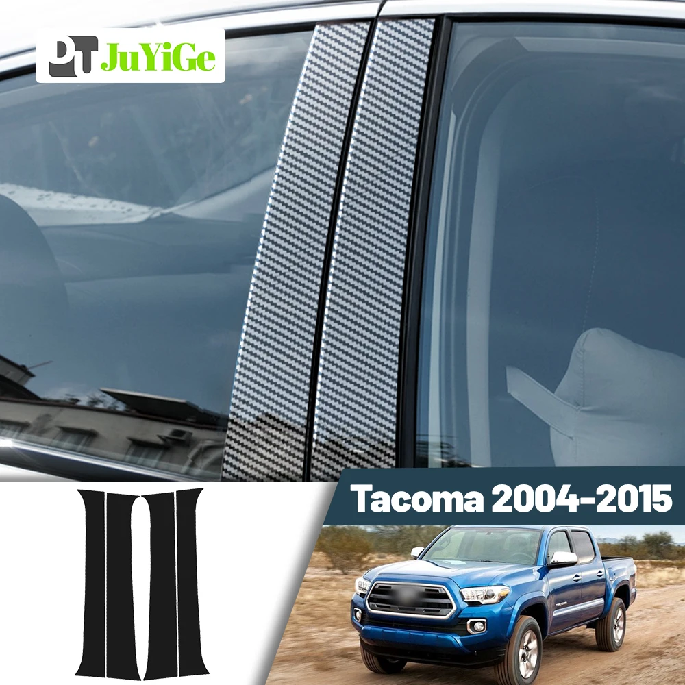 

Glossy Black Carbon Fiber Window Door Deal B C Pillar Post Cover Sticker For Toyota Tacoma N200 MK2 2004-2015 2005 2006 2007