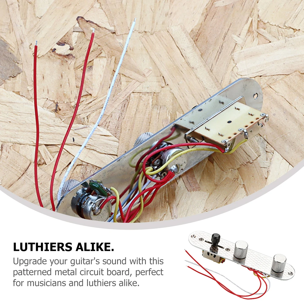

Patterned Metal Circuit Board for Guitar Loaded Control Plate Harness Silver Replacement GE229 guitar accessories