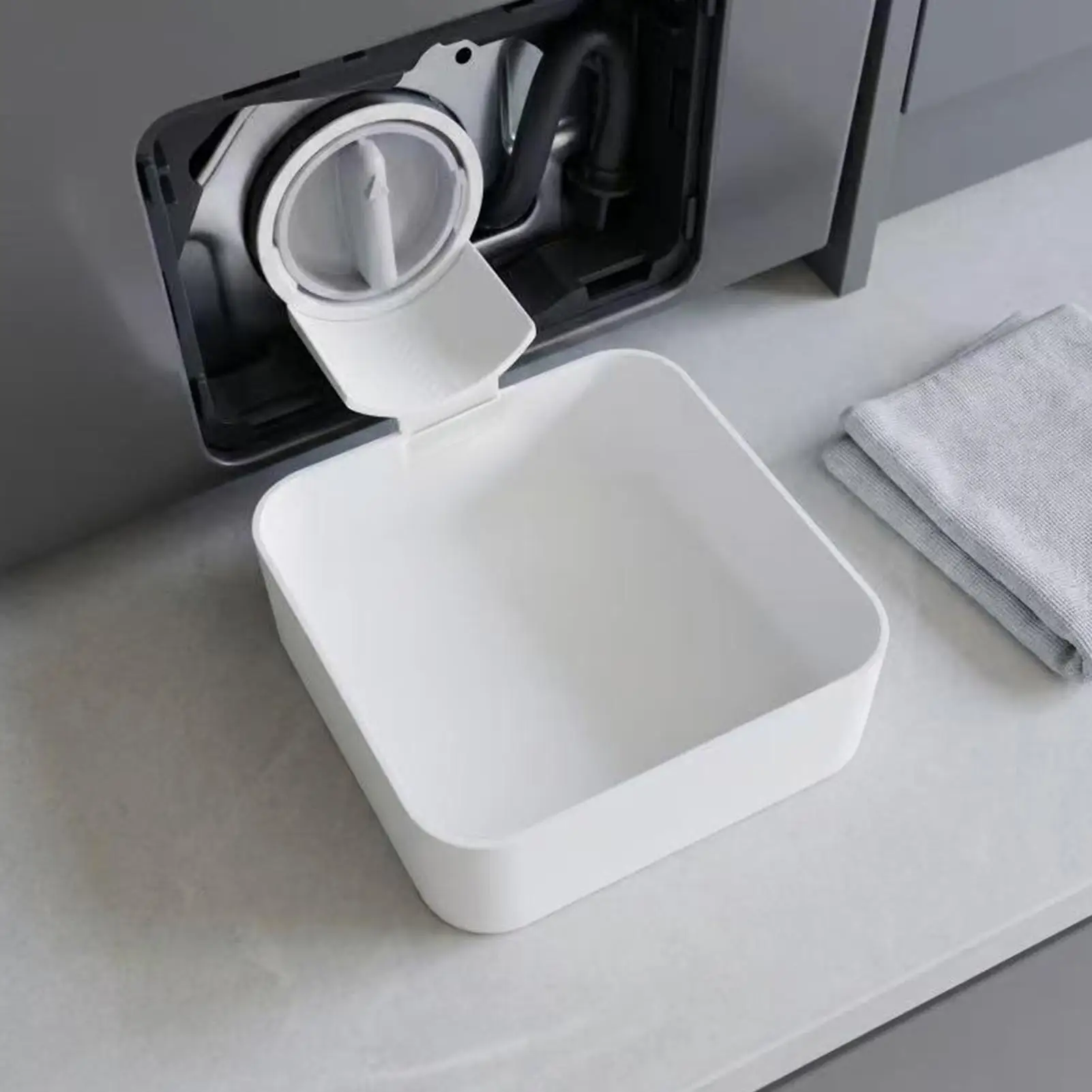 Home Washing Machine Drain Pan Leak-Proof Front Load Washer Drip Tray Easy Install Water Catch Tray for Basement Apartment