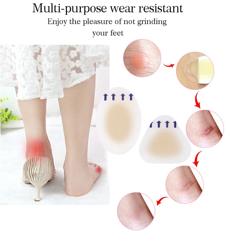 Pexmen 1/2/5 Uds vendajes de blíster de Gel para pies cojín de blíster para talón y dedo del pie vendajes hidrocoloides resistentes al agua almohadillas de blíster