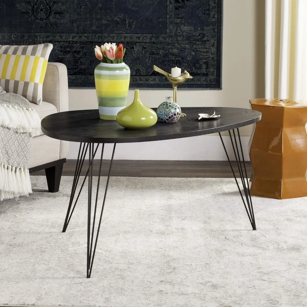 

Safavieh Home Collection Rocco Ретро журнальный столик из черного дерева середины века
