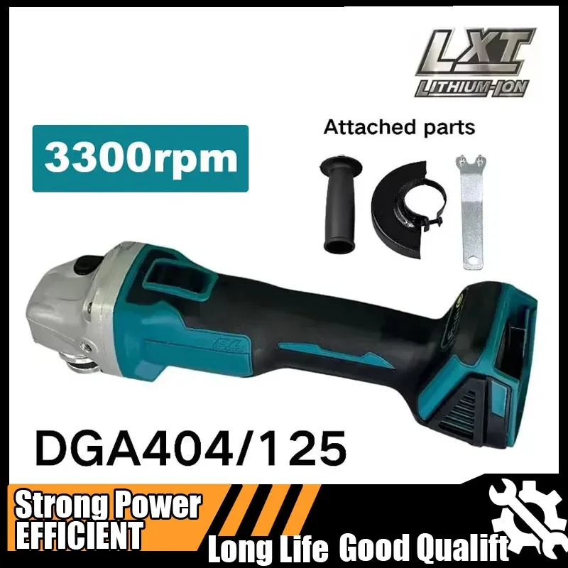 125/100mm DGA404 Brushless Lithium Electric Angle Grinder Rechargeable Cutting Machine High Power Polishing Fit Makita Machine