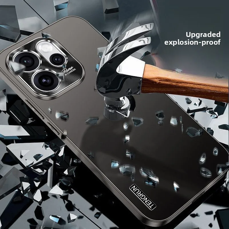 For OPPO Reno 15 14 Pro 15 Case New Luxury Electroplating AGFrosted Protective Cover For Oppo Reno15 Pro Shockproof Funda