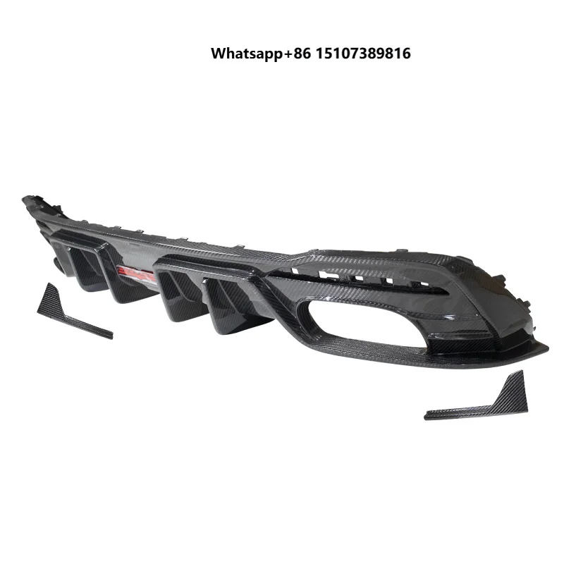 New Denglong Dry Carbon Fiber Rear Bumper Lip Diffuser with Corner Wrap High Performance for A4/S4 B9 2019