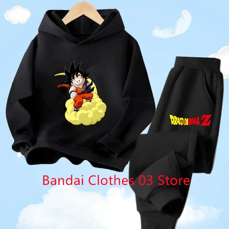 

2024 Baby Spring Clothes 2 to 12 Year Boy Hoodie Dragonball Tops Set Sweatshirt for Children Girl Outerwear Clothing Mother Kids