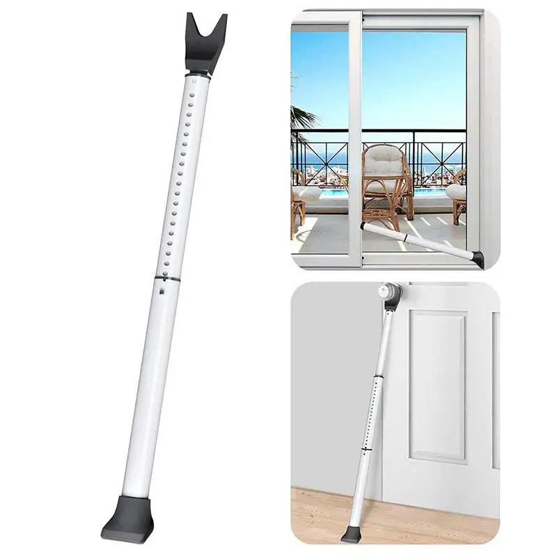 Heavy Duty Door Security Bar & Sliding Patio Door Security Bar Security Door Stoppers Adjustable 3 In 1 Door Jammer Security Bar