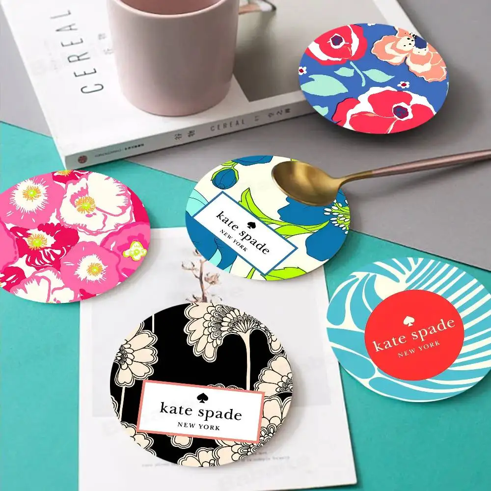 

K-Kate Classic S-Spade Flower Coasters Suitable For Daily Family Gathering Decoration, Kitchen, Anti-slip Wooden Coasters