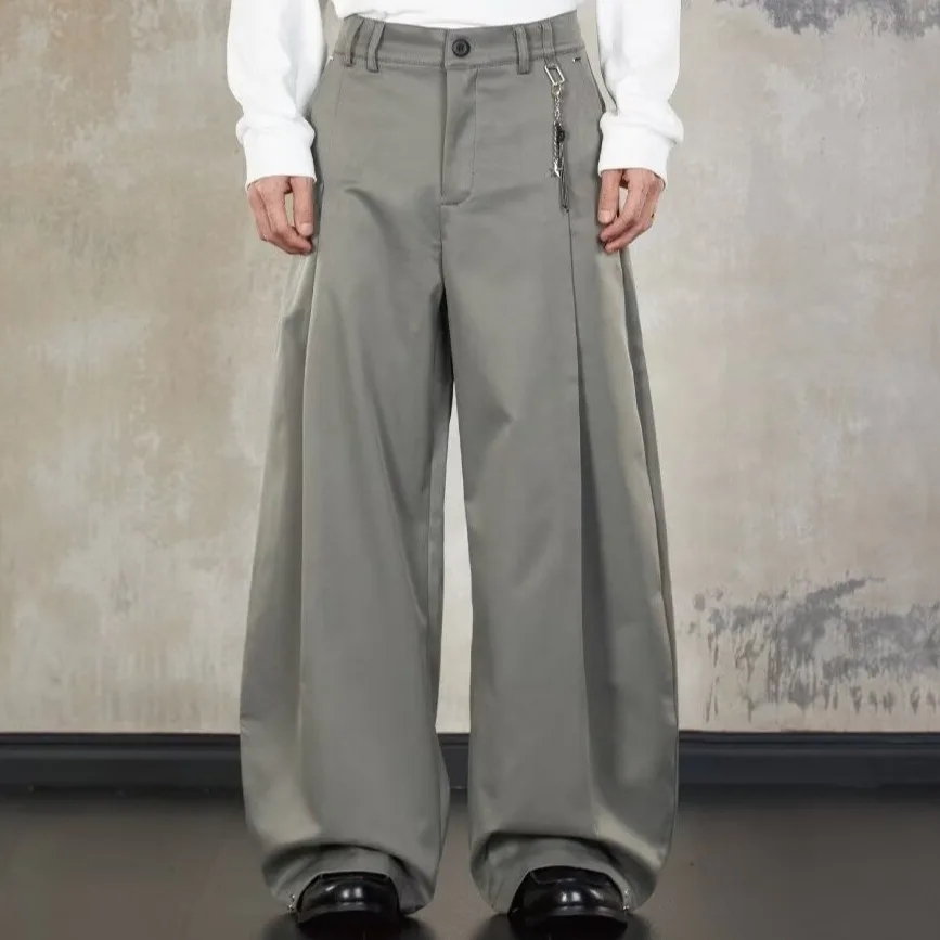 

Мужские брюки American Sle Cleanfit Deconstructed с широкими штанинами, свободного кроя, повседневные, длинные, с плиссировкой, универсальные, для осени