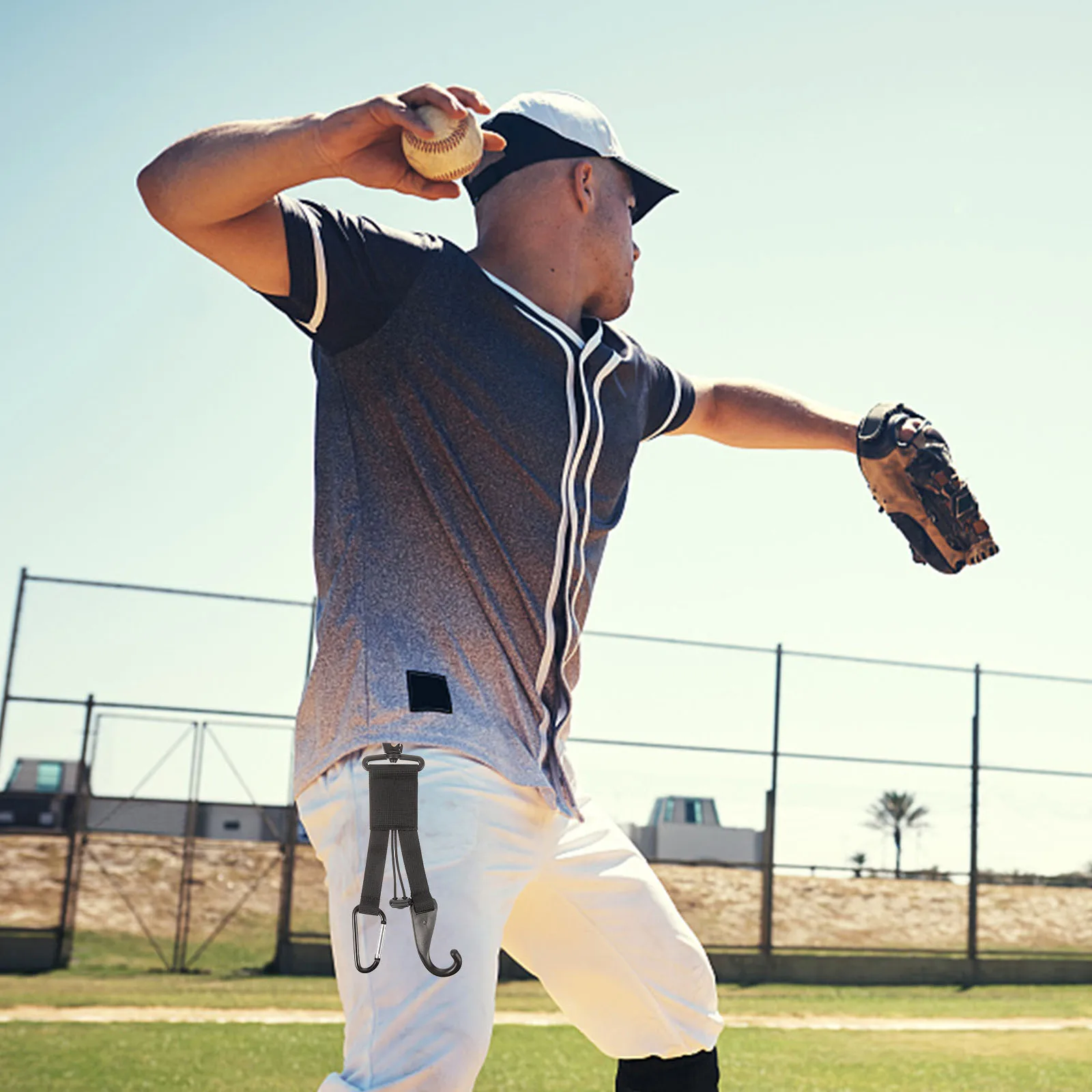 

Baseball Glove Buckle Softball Stick Hanger Bat Clips Gear Holder Webbing Reusable Equipment PolyesterHelmet Hook Portable