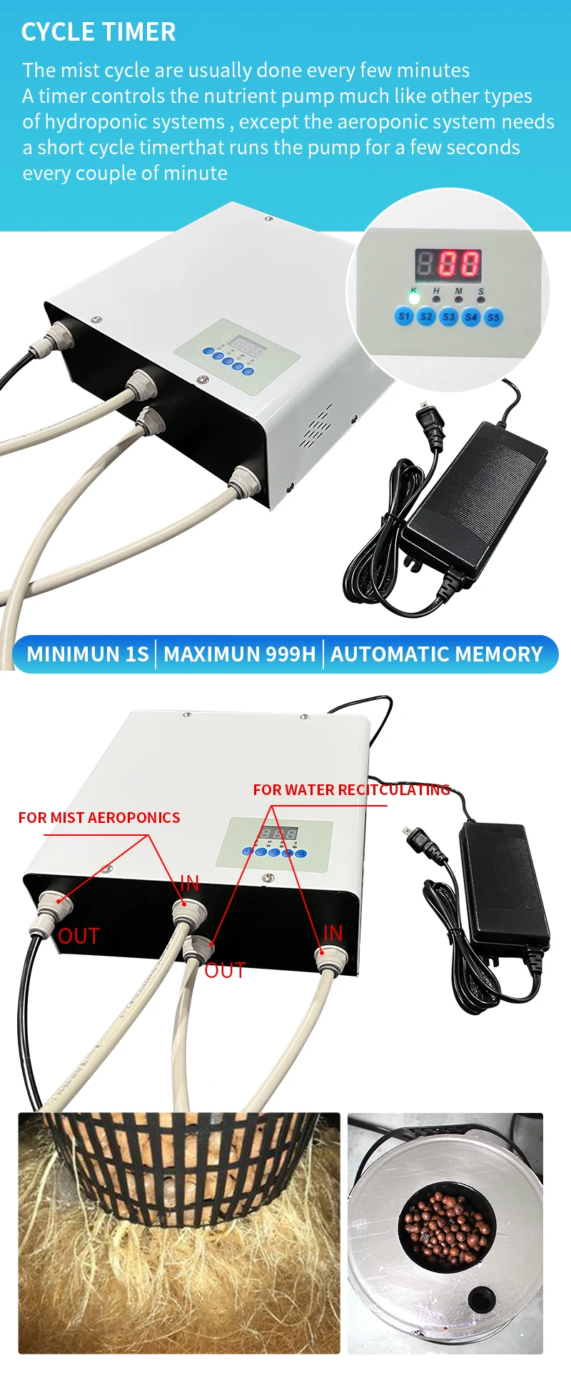 Recirculating Aeroponics System 6pcs 5 Gallon  Round Bucket.  Cloner Bucket Hydroponic Growing Systems Custom Made Acceptable