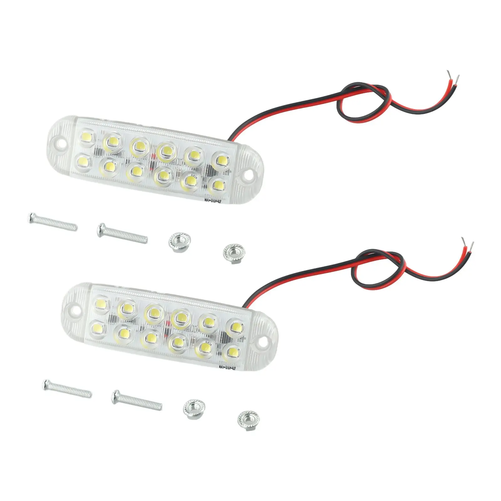 12 LED 12V-80V LED Car Vehicle Interior Roof Ceiling Reading Lamp Interior Lighting Car Strobe Light Auto Accessories