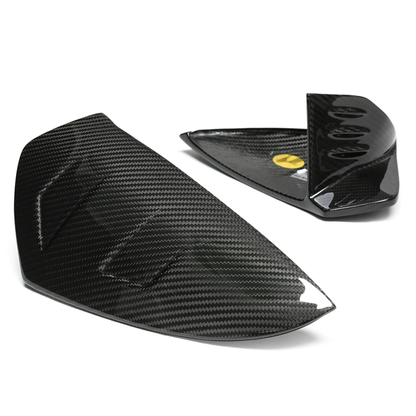 Rear View Mirror Cover Dry Carbon Fiber Rearview Cap Add On Type For LEXUS ES IS LS LC UX
