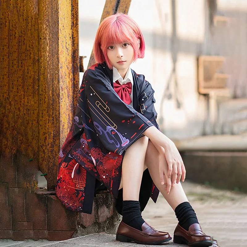 

Свободный кардиган в японском стиле в стиле ретро, куртка юката, летнее кимоно юката