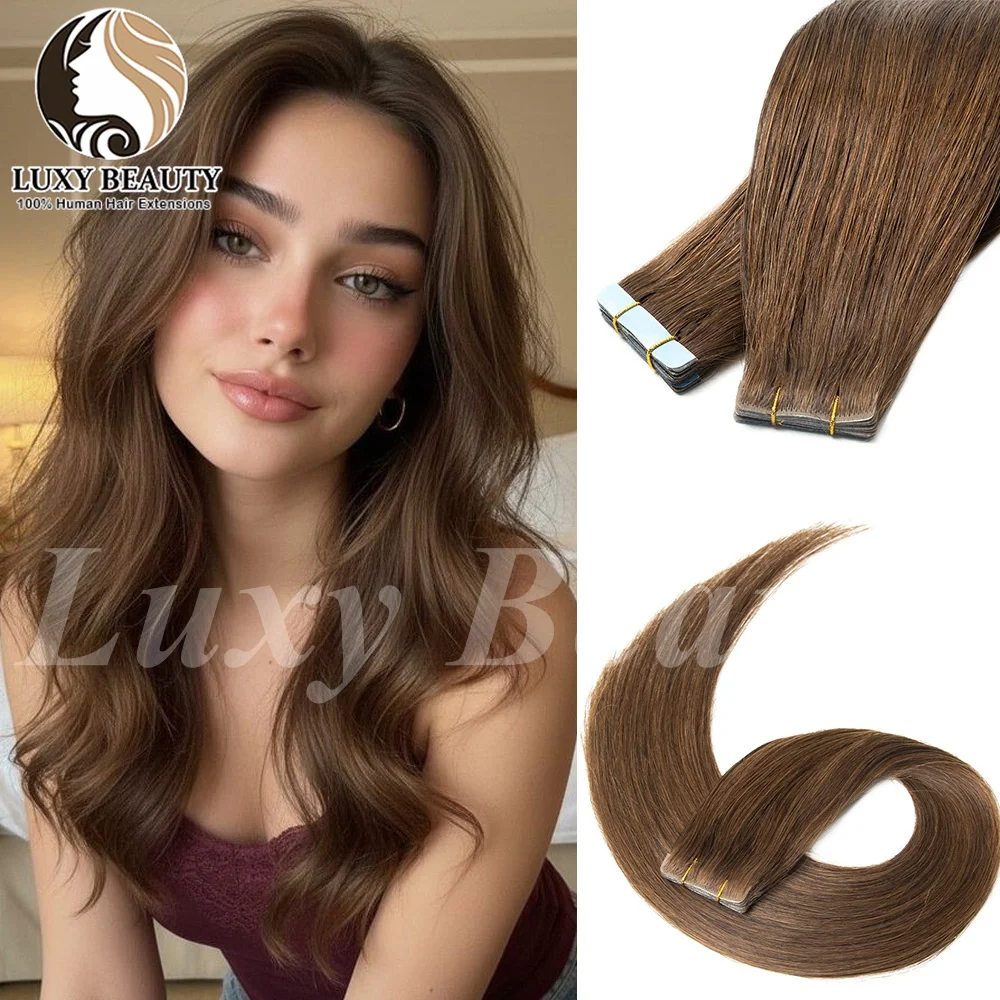 

Invisible Tape In Human Hair Extensions Injected PU Tape Hair Extensions Black Blonde Brown Tape Ins Hair 10pcs/Pack