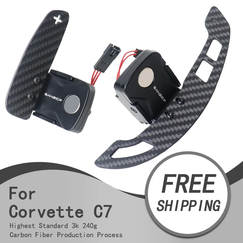Paletas de cambio magnéticas de fibra de carbono adecuadas para Chevrolet Corvette C7 R Stingray Coupe Chevrolet Camaro LT1 2.0TRS