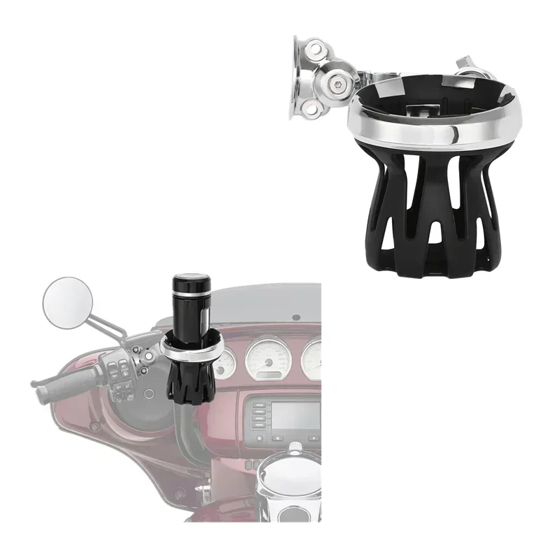 For Harley Touring models Motorcycle Accessories Universal Handlebar Mount Drink Cup Bottle Holder Motor