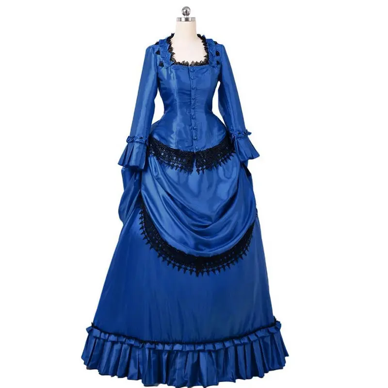 Customer-made Victorian Dress1860S Scarlett Civil War Southern Belle dress Marie Antoinette dresses V006