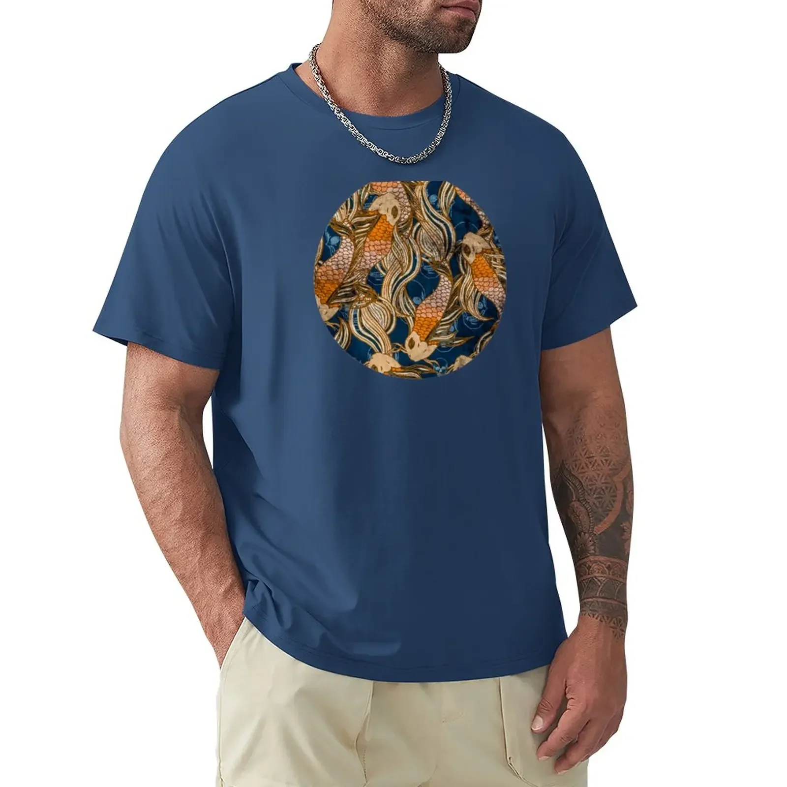 Koi and skull T-Shirt cute clothes Blouse t shirt men