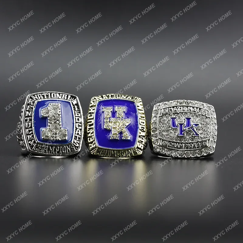 1996 1998 2012 NCAA Kentucky Wildcat Ring, College Ring 3 Set UK Championship Ring No. 11