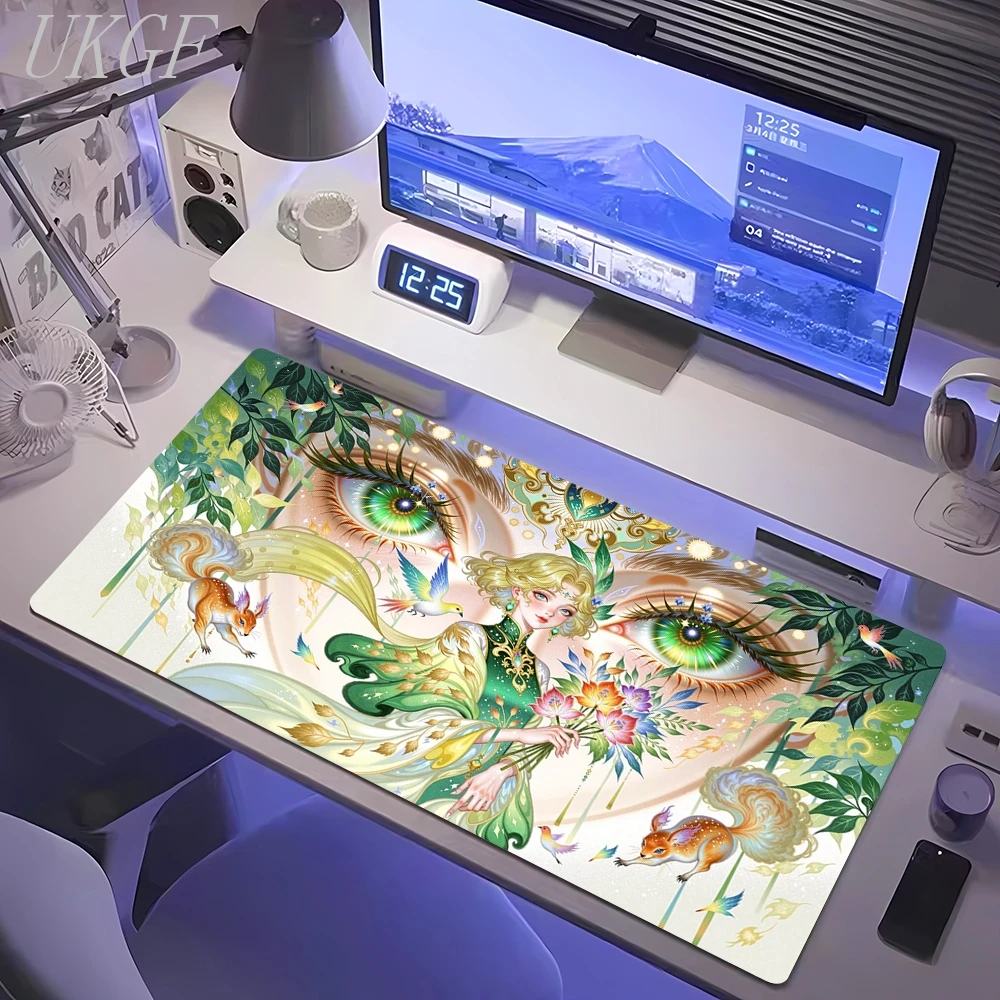 

Цветной нескользящий коврик для мыши с глазами девушки, коврик для мыши, аниме, настольный коврик, аксессуары для ноутбука, настольный ковер для мыши, деко, игровой коврик