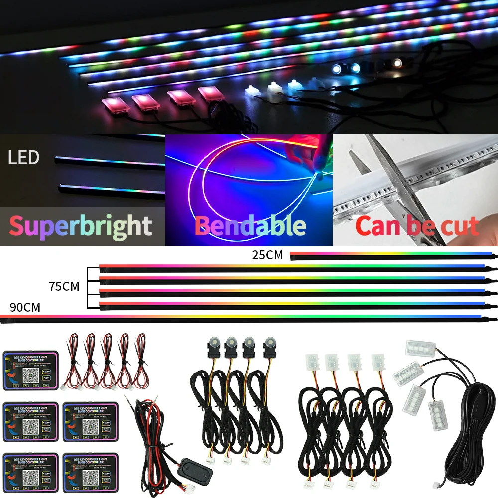 

Symphony 18 in 1 LED Strip Decorative Light for Car And Christmas Halloween New Year Outdoor Festive Atmosphere Celebration