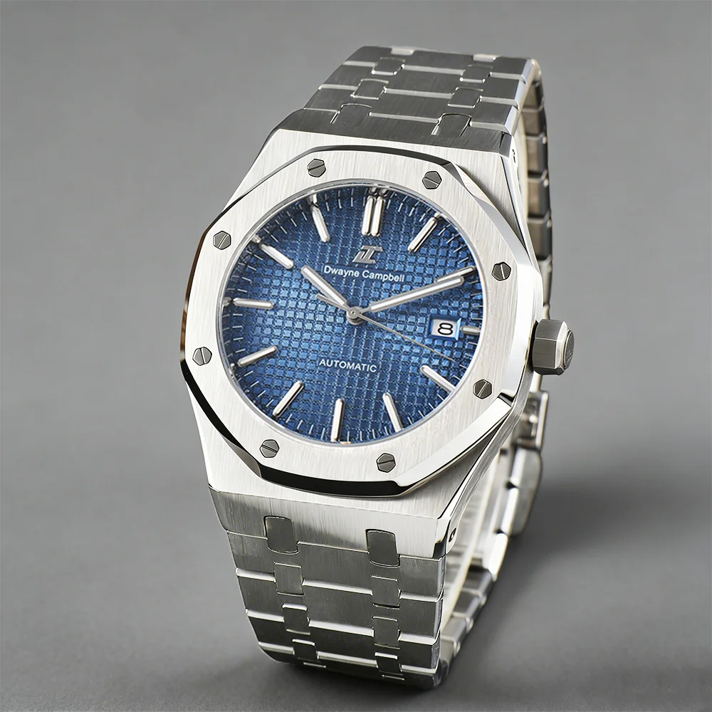Dwayne Campbell Herrenuhr, 42 mm, NH35, automatisch, mechanisch, 3 bar wasserdicht, Nachtlicht, C3, reloj hombre, C3, grün leuchtende Uhr