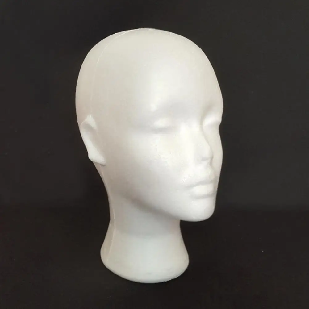 Female Foam Mannequin Head Manikin Model Wigs Hats Glasses Holder Display Barber Practice Clothing Store Foam Head Model