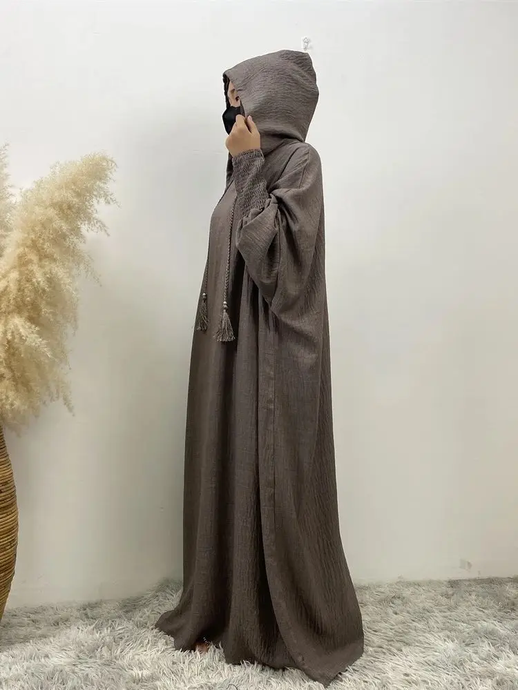 Ramadan Eid Hoodie Khimar Abaya Dubai Kaftan Muslim Long Dress Prayer Islamic Clothing Abayas For Women Robe Femme Musulmane