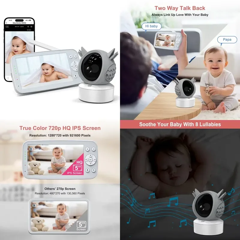 【CHIMU HOME】 2025 WiFi Audio Baby with Camera 1080p USB Charger for Health Baby Monitoring Small Smart Home Baby