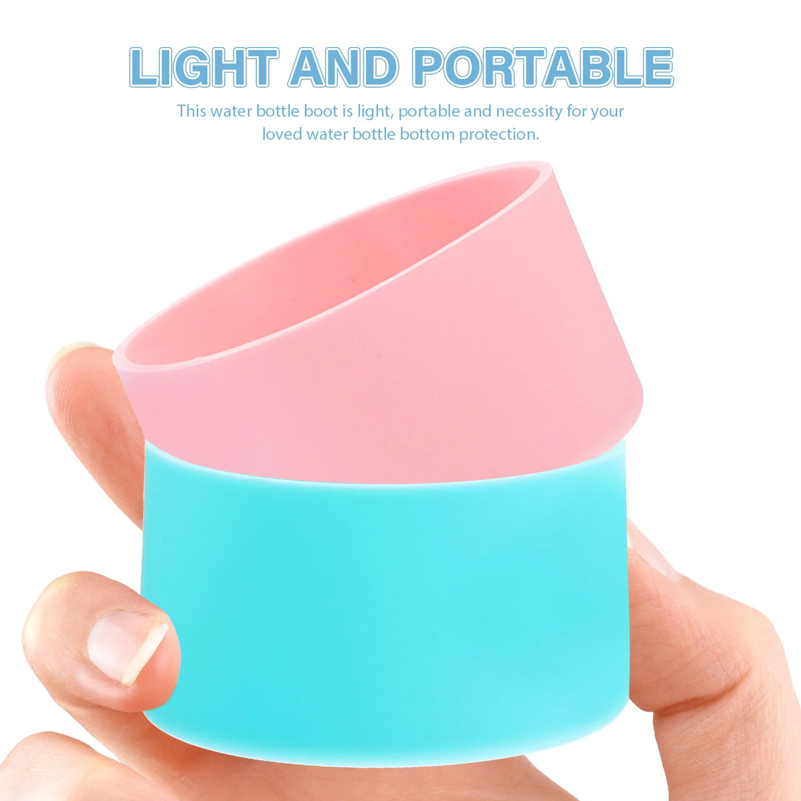 4 قطعة زجاجة سيليكون واقي أحذية بلاستيك المضادة للانزلاق حامي العزل بهلوان كم 30 40 أوقية كوب سيليكون يغطي فنجان القهوة الأكمام #2