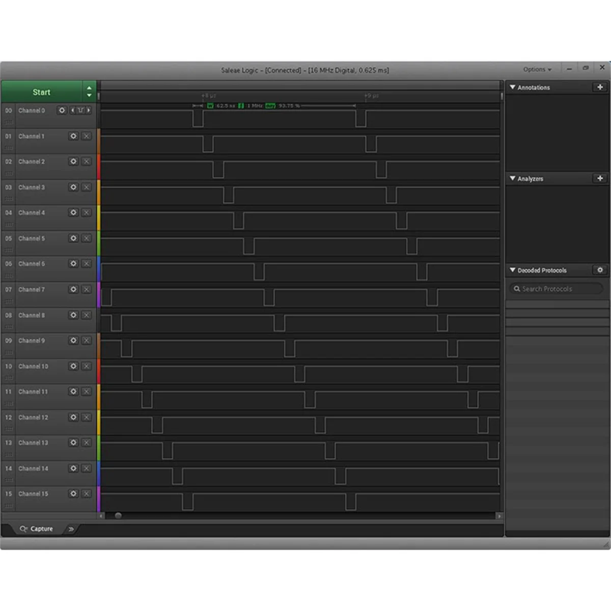 Saleae Logic Usb Logic Analyzer Multi System for Official Version Sample Rate 100M 16 Channels Instruments