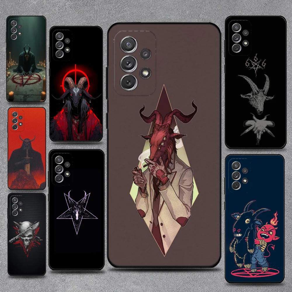 

Satanic Goat Satan Devil Phone Case For Samsung S25,S24,S21,S22,S23,S30,Ultra,S20,Plus,Fe,Lite,Note,10,9,5G Black Cover