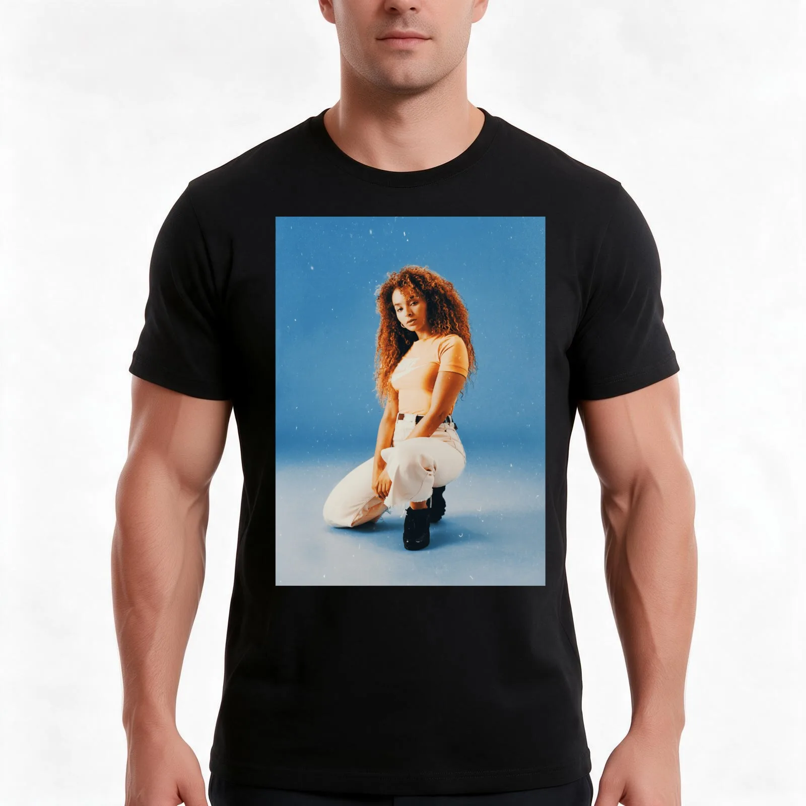 Blue Ella Eyre T-Shirt Summer Casual Cotton Tee Oversized Streetwear Tops Vintage Graphic Print Loose Fit Short Sleeve